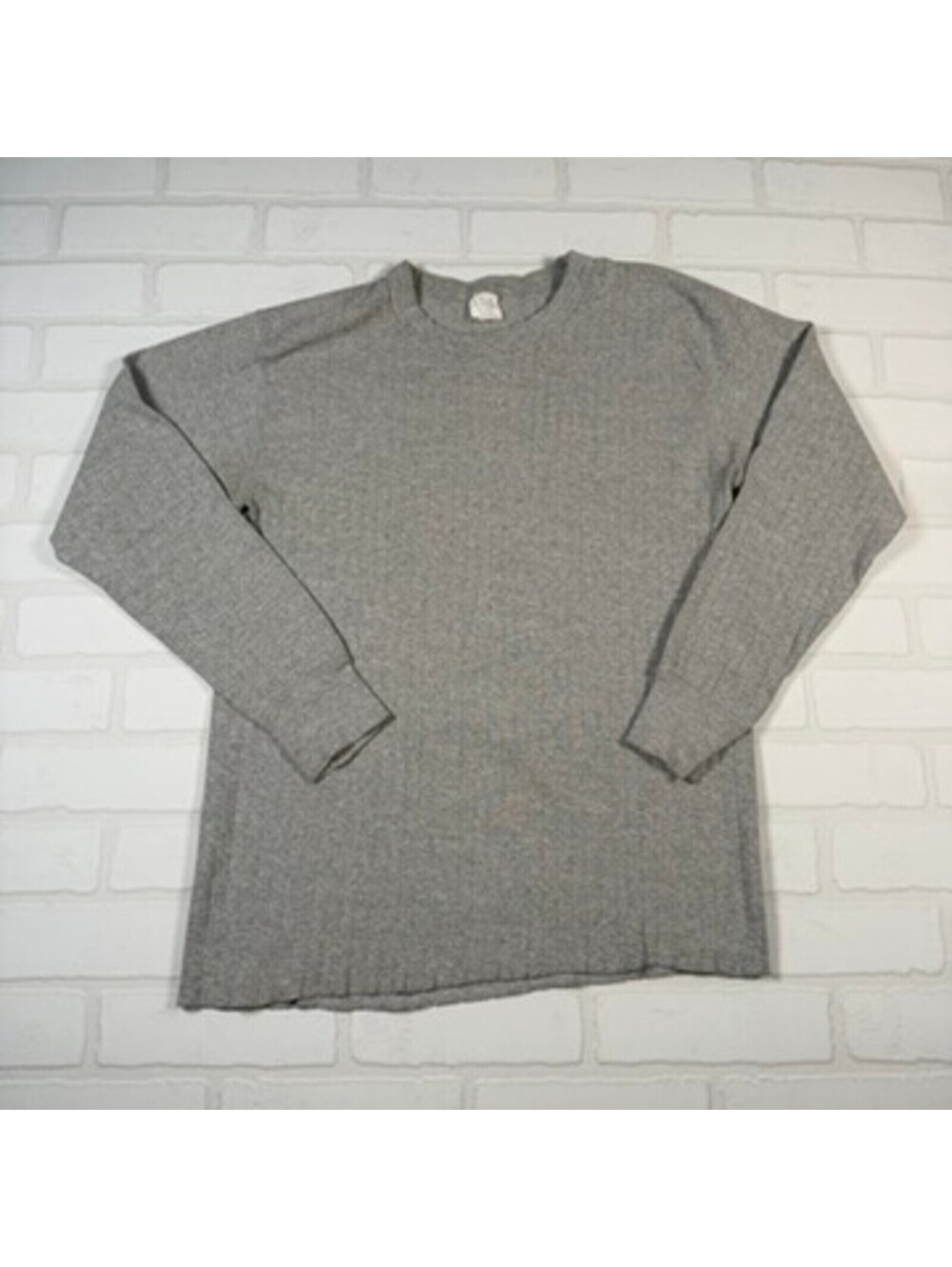 Vintage Unity Sports Apparel Base Layer Long Sleeve Ribbed Thermal Shirt Medium